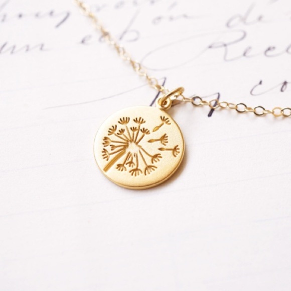 Anthroplogie Jewelry - “Make A Wish” Dandelion Plant Floral Boho Necklace
